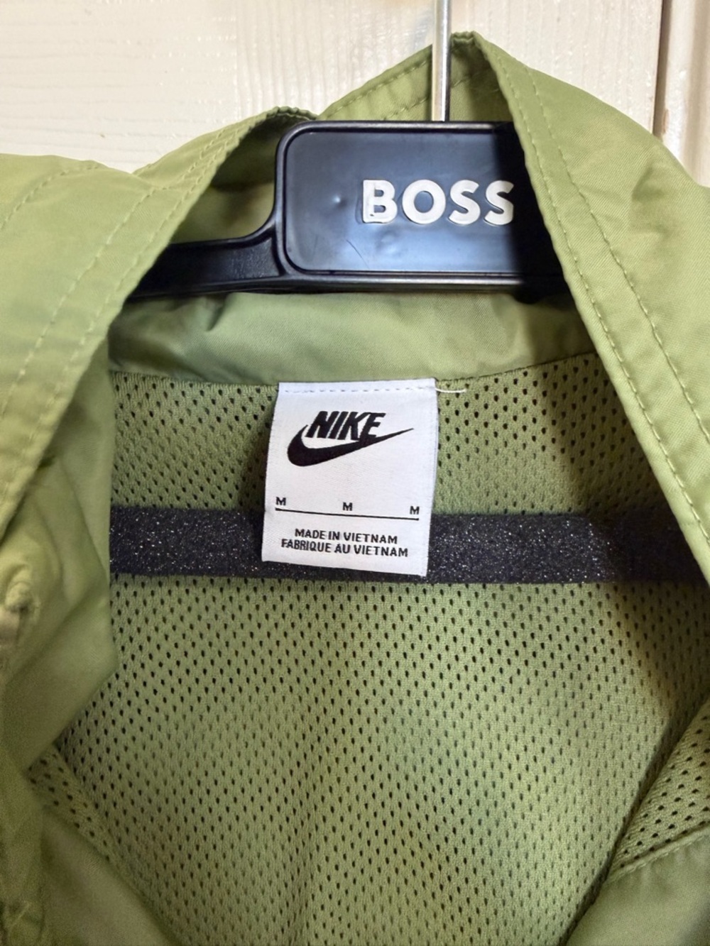 Nike Olive Green Mesh-Lined Jacket